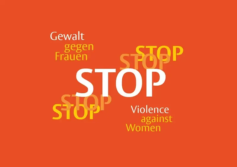 Logo der Aktion 'Stop Gewalt gegen Frauen'